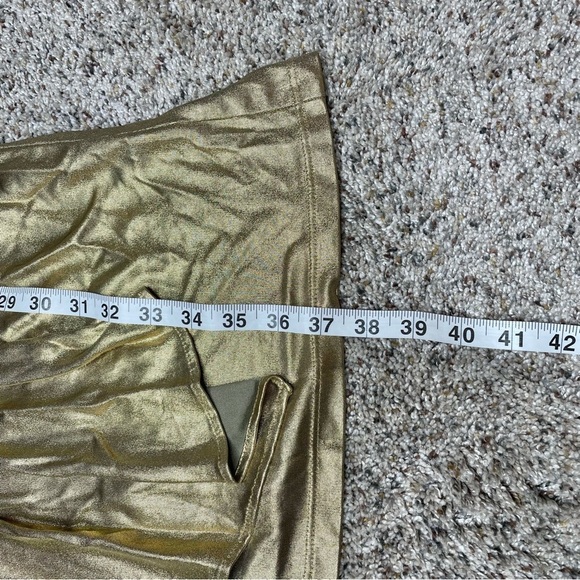 Trina Turk Liquid Gold Carrington Metallic Sequin Beaded V-Neck Dress 6 NWT - Picture 12 of 13